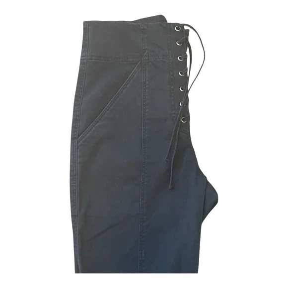 A.L.C Black Lace-Up High Rise Skinny Pants Size 4 - Picture 8 of 11